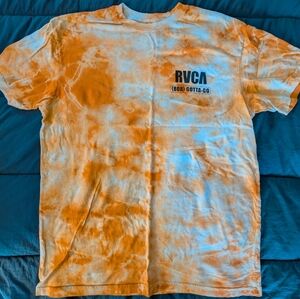 RVCA Orange Tie-Dye Short Sleeve Tee‎
